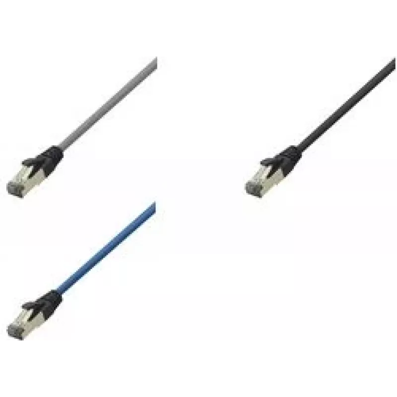 LogiLink Cat 8.1 S/FTP Patch Cable, RJ-45 Male to RJ-45 Male, 3 m, 40 Gbps, 2000 MHz, Halogen-Free, Light Grey RAL 7035