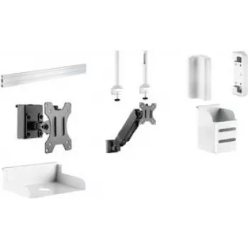 LogiLink Slatwall Gas Spring Monitor Arm for 17-32 inch Screens, VESA 75/100, 2-9 kg, Black