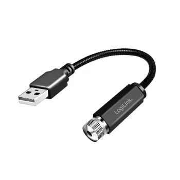 LogiLink LED016 USB Ambient Light Red, 0.2 W LED, 120° Beam, Plug & Play