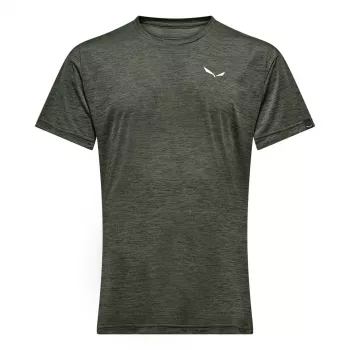 Salewa Puez Melange Dry Short Sleeve Tee - Dark Olive Melange - XL