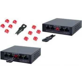 LogiLink RJ45 Port Blocker Set with Key, 10 Locks, Blue