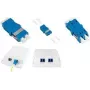 LogiLink FA03LC7 LC Duplex Fiber Adapter, 12-Pack, Without Flange, Blue