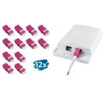 LogiLink FA03LC9 LC Duplex OM4 Flangeless Fiber Optic Coupler Set, Violet, 2x LC Duplex, SC-Simplex Cutout