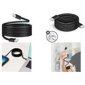 LogiLink CU0231 Magnetic USB-C Data & Charging Cable, 1m, Black, 100W PD, USB 2.0