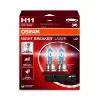 OSRAM NIGHT BREAKER LASER H11 Halogen Bulb Twin Pack 12V 55W PGJ19-2, Up to 150% Brighter, 150m Longer Beam, 3900K