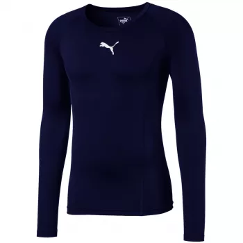 Puma LIGA Baselayer LS Men's T-Shirt Navy Blue Size L