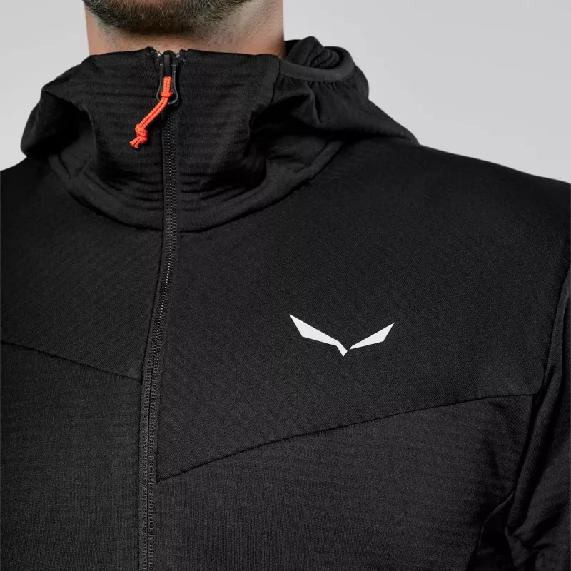 Salewa Men's Puez Altavia Hooded Fleece Jacket - Black Out - Size L