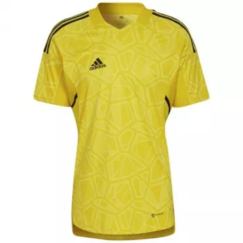 adidas Men's Condivo 22 Goalkeeper Jersey Short Sleeve Solar Yellow HF0138