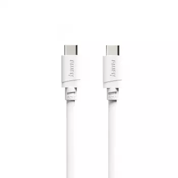Hama USB-C to USB-C Cable, 2 m, 60 W Power Delivery, White