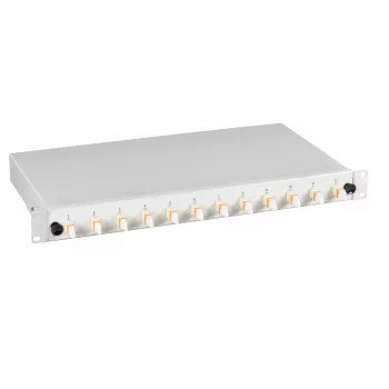 EFB Elektronik BA71533.24 24-Port E2000/APC Single-Mode Rack-Mount Fiber Splice Box, 1U, OS2, with Pigtails