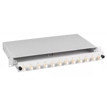 EFB Elektronik BA71533.24 24-Port E2000/APC Single-Mode Rack-Mount Fiber Splice Box, 1U, OS2, with Pigtails