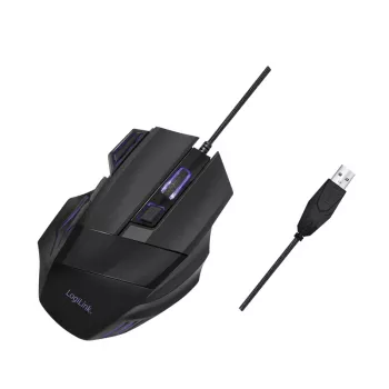 LogiLink Ergonomic Optical Mouse 7 Buttons USB Wired Vertical Right-Handed Black