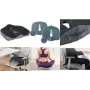 LogiLink Orthopedic Tailbone Memory Foam Seat Cushion, Black
