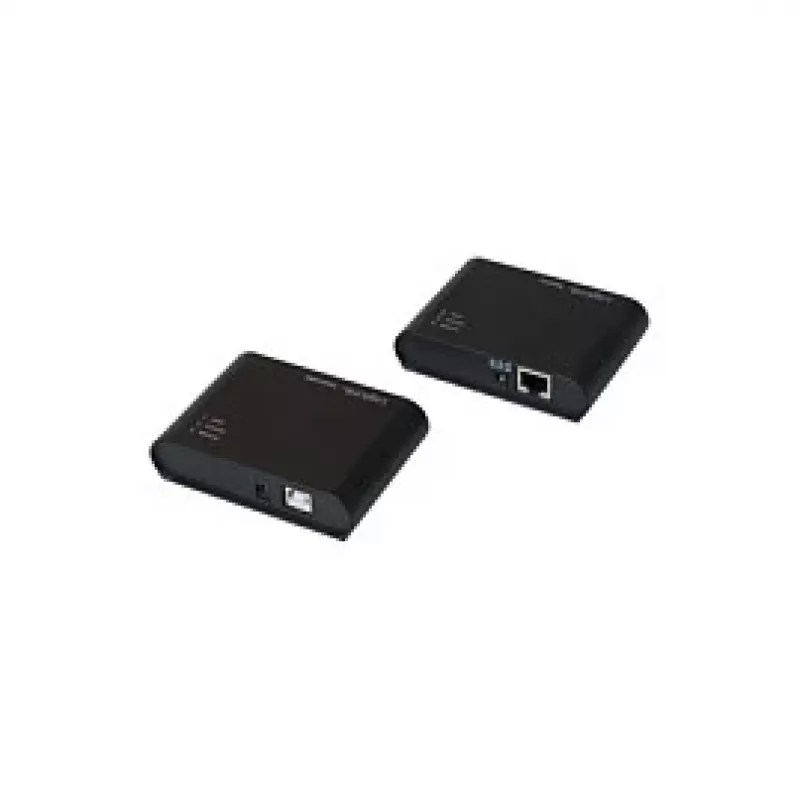 LogiLink USB 2.0 Cat.5 Extender with 4-Port Hub, 50 m, Black