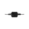 LOGILINK NP0098 RJ45 Coupler with Mounting Flange, 2x RJ45 Socket, Cat.5e UTP, Black