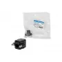 LOGILINK NP0098 RJ45 Coupler with Mounting Flange, 2x RJ45 Socket, Cat.5e UTP, Black