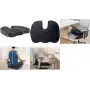 LogiLink Orthopedic Memory Foam Seat Cushion with Carry Handle, Black (EO0089)