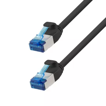 LogiLink Cat.6A Slim S/FTP LSZH Patch Cable, Black, 15 m, SlimLine