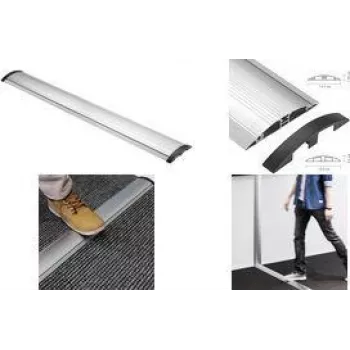 LogiLink KAB0120 Floor Cable Cover Aluminium & ABS 1104 x 139 x 22 mm Cut-to-Length Silver