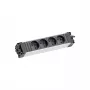 Bachmann STEP ALU 6x UTE GST18 France – 6-Socket Aluminium Power Strip with GST18 Input, 230V/16A, 3680W, Silver/Black