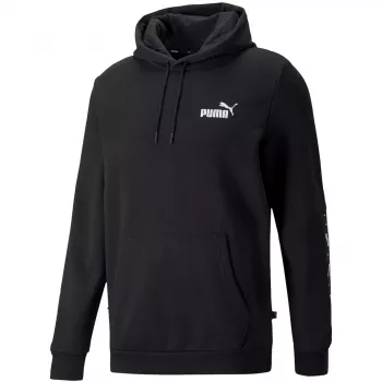 PUMA ESS+ Tape Hoodie FL Black Men's Hoodie Size L