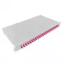 LogiLink F24LC4G 24-Port LC Duplex Fiber Optic Patch Panel, 1U 19 inch Rackmount, Grey Steel