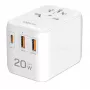 LogiLink PA0356 USB-A/C Travel Charger 20W GaN 3-Port White