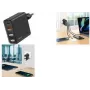 LogiLink 48W GaN USB Wall Charger, 4-Port, 3x USB-A QC + 1x USB-C PD, Europlug, Black (PA0377)