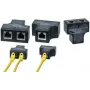 LogiLink RJ45 Connection Doubler, 1:1 Parallel T-Adapter, 1x RJ45 Female to 2x RJ45 Female, Black (MP0138)