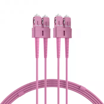 EFB Elektronik O0318.1-1.2 SC Duplex OM4 Multimode Fiber Patch Cable, 1m, Violet, LSZH