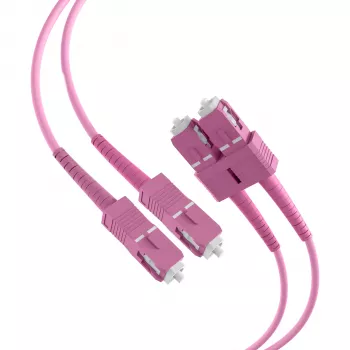 EFB Elektronik O0318.1-1.2 SC Duplex OM4 Multimode Fiber Patch Cable, 1m, Violet, LSZH