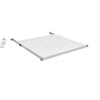 EFB Elektronik 19 inch 0.5U Fixed Rack Shelf, 70 kg Load, 750-850 mm Depth, Jet Black (RAL 9005)