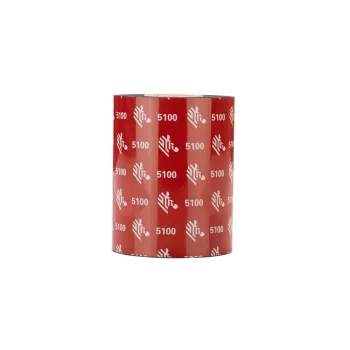 Zebra 5100 Resin Thermal Transfer Ribbon - Black - 89 mm x 450 m - Ink Out - 1 inch Core