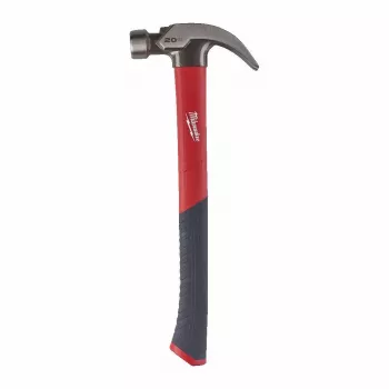 Milwaukee Carpenter's Hammer 570g Curved Claw Fiberglass Handle with Magnetic Nail Starter