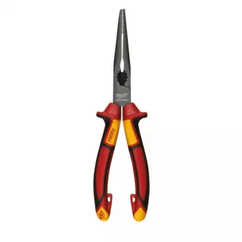 Milwaukee VDE Long Nose Pliers Straight 205mm