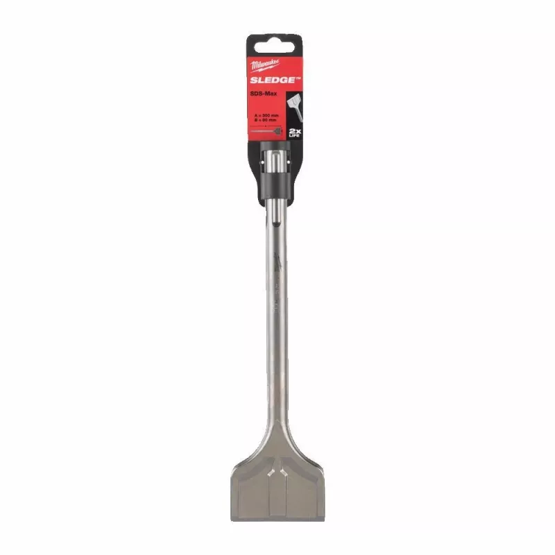 MILWAUKEE SDS-MAX Wide Self-Sharpening Chisel 80mm x 300mm