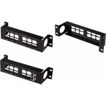 LogiLink 10-Inch Keystone Patch Panel, 12-Port, Black RAL 9005, 1.5U, Steel, Unshielded