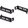 LogiLink 10-Inch Keystone Patch Panel, 12-Port, Black RAL 9005, 1.5U, Steel, Unshielded
