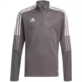 adidas Tiro 21 Training Top Youth Sweatshirt Grey Four GM7321 116cm