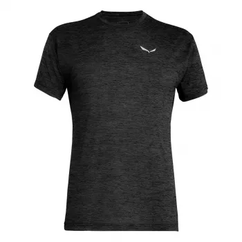 Salewa Puez Melange Dry Short Sleeve Tee Men's Black Out Melange Size M