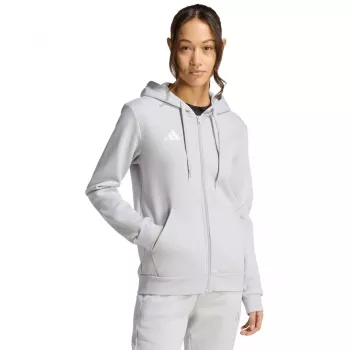adidas Women's Entrada 26 Full Zip Hoodie Grey S