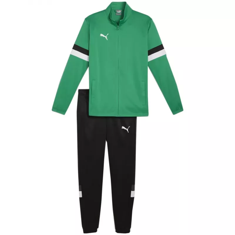 PUMA Men's Team Rise Tracksuit Pepper Green and Puma Black Size S