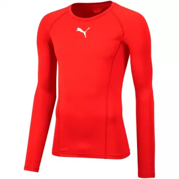 Puma Liga Baselayer Tee LS Red 655920 01 M - Men's Long Sleeve Compression Training Shirt with dryCELL Moisture-Wicking Technology