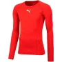 Puma Liga Baselayer Tee LS Red 655920 01 M - Men's Long Sleeve Compression Training Shirt with dryCELL Moisture-Wicking Technology