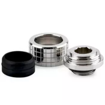 Thermal Grizzly DeltaMate Compression Fitting, Brass - Gloss Nickel, HT14, 6-Pack