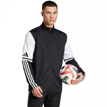 adidas Men's Squadra 25 Training Top Black/White Slim Fit Quarter-Zip AEROREADY Recycled Polyester Size S