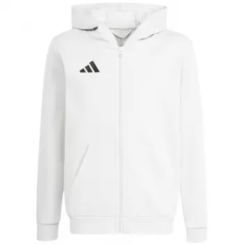 adidas Entrada 26 Full Zip Hoodie Kids White KH1783 140cm