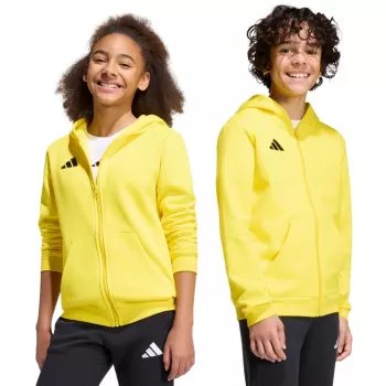 adidas Entrada 26 Full Zip Hoodie Kids Yellow 140cm