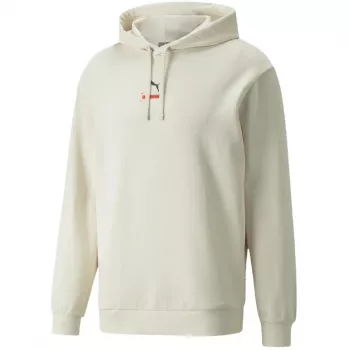Puma Men's Better Hoodie TR Pebble Beige Pullover with Drawstring Hood and Kangaroo Pocket
