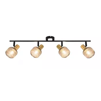 Spot Light Shadow 4XE14 Black/Gold - 4-Light Adjustable Ceiling/Wall Spotlight
